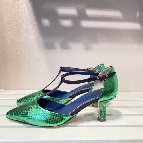 Scarpa verde/viola